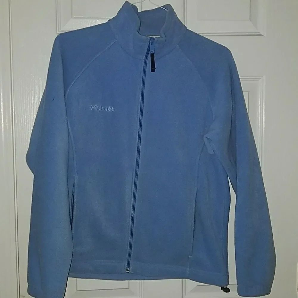 Columbia baby blue j fleece full zipper up jacket Sz. M NWOT
